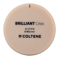 Disc Crios Brilliant LT Coltene 98x18 mm Reinforced hybrid composite.