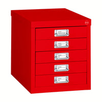 UV Dreve Furniture Dreve Resin Tank Storage Gabinete com 5 gavetas vermelhas