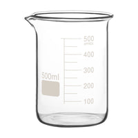 Glass beaker for ultra-resistant ultrasound