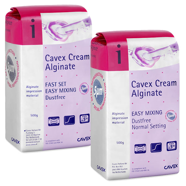 Crema di cavex alginato dentale normale o veloce