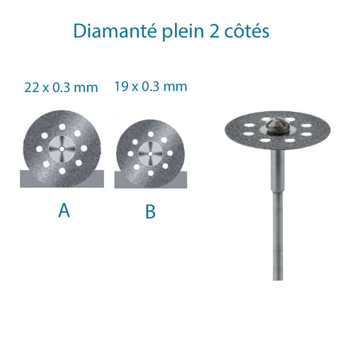 Disque Diamanté 2 Faces Flex Plein Perforé 0.30 mm Céramique