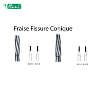 Fraise Fissure Droite ou Cône Inversé Busch - Travaux Résine 6 pièces.