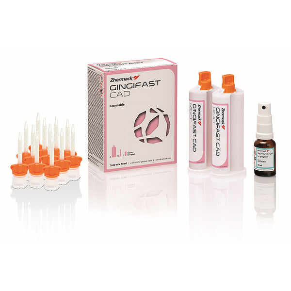 Gingifast cad rígido zhermack 2x50 ml - Para gengivas falsas zhermack.