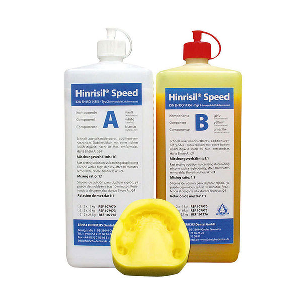 Hinrisil Silicone Fast Silicone Rapid Duplication Yellow - 24 Shores - 2 x 1 kg