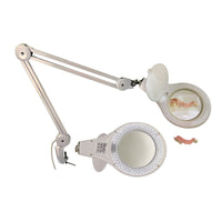 LED lamp with magnifying glass 5 Dioptries Fixing System Etau on Established.