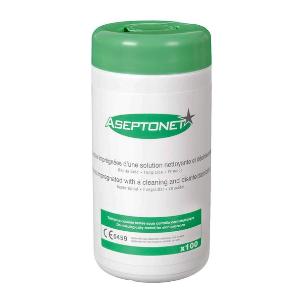 Wipes desinfetantes de Aseptonet - bactericidas de virucida fungicida