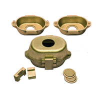 Brass mitte for resin cooking - 2 -part manufacturing with keys