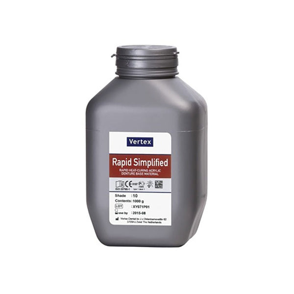 VERTEX RÁPIDO EMPLIFICADO - Resina base de termopolimerização - 500 gr.