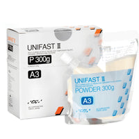 Unifast III GC Powder 300 GR Resina provisional Prótesis largas y largas.